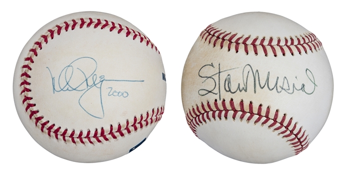 Stan Musial And Mark McGwire Cardinal Greats Signed Baseballs Lot of 2 (JSA)